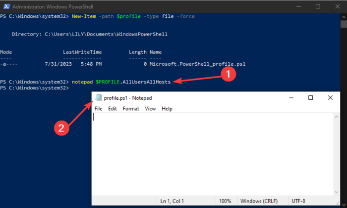 customize Windows Server PowerShell profiles