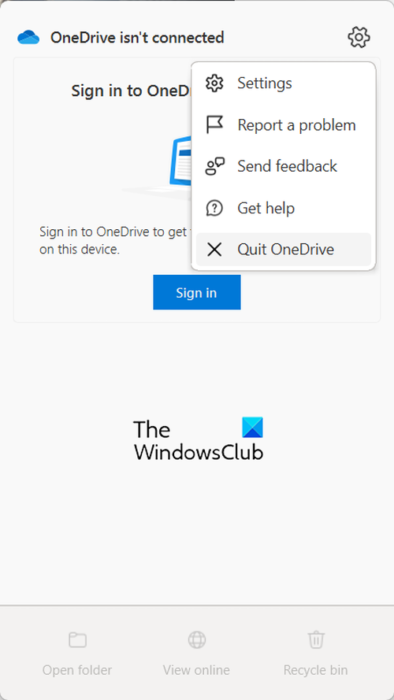 Fix OneDrive Error Code 0x8004e4c3 quit onedrive