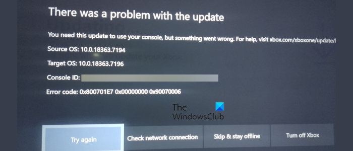 Fix Xbox error code 0x800701E7