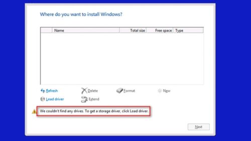 hard disk partition not showing while installing windows 11