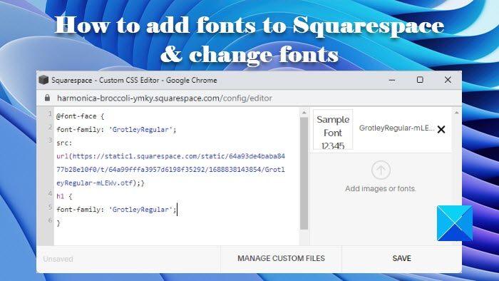 How to add fonts to Squarespace & change fonts
