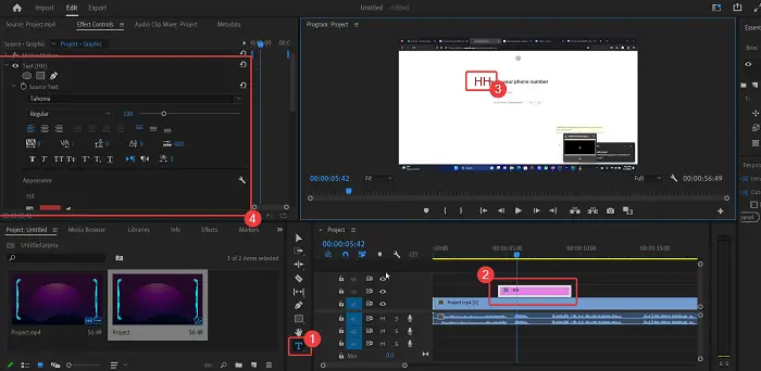 Как добавить и создать текстовые эффекты в Premiere Pro