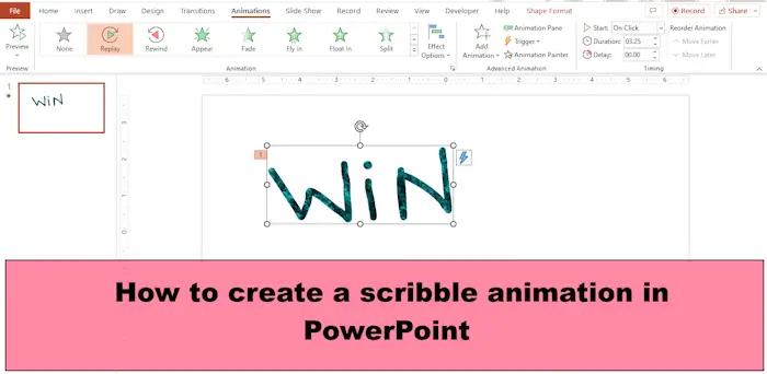 How to create a Scribble Animation in PowerPoint