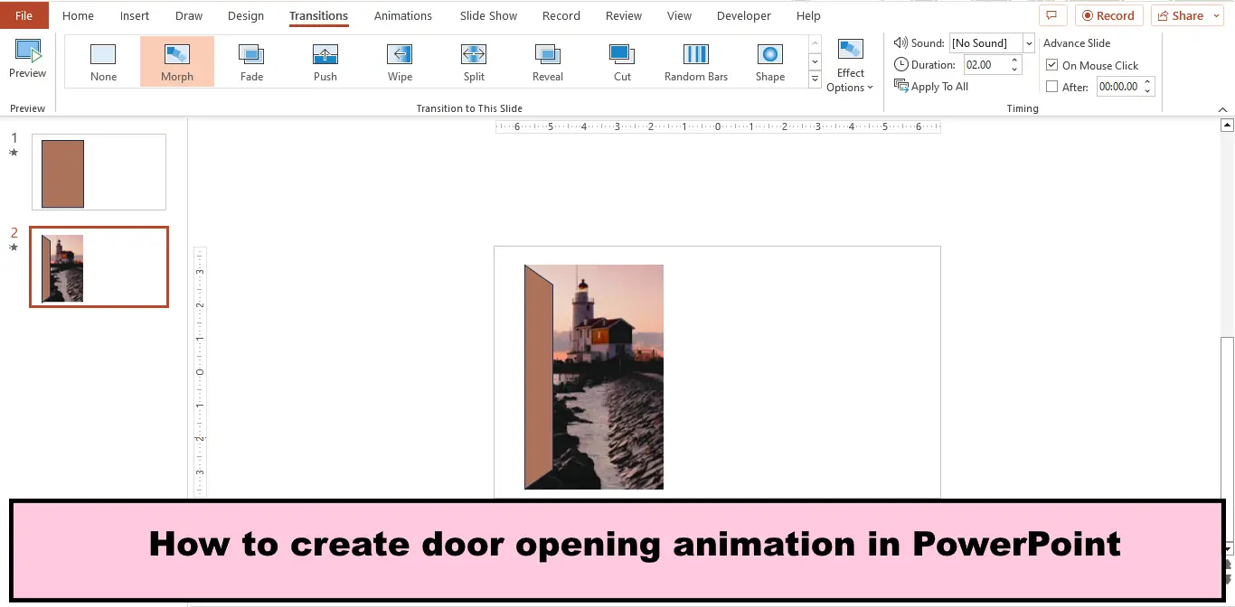 So Erstellen Sie Eine Türöffnungsanimation In Powerpoint