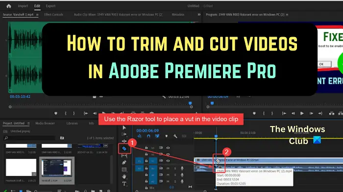 How to Trim and Cut Videos in Premiere Pro