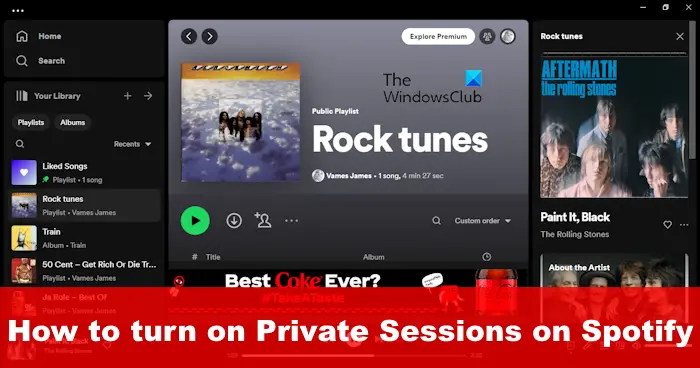 How to turn on Private Sessions on Spotify