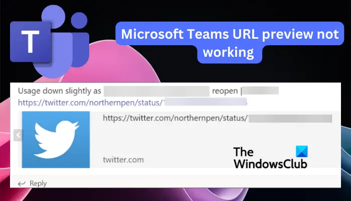 Microsoft Teams URL preview not working