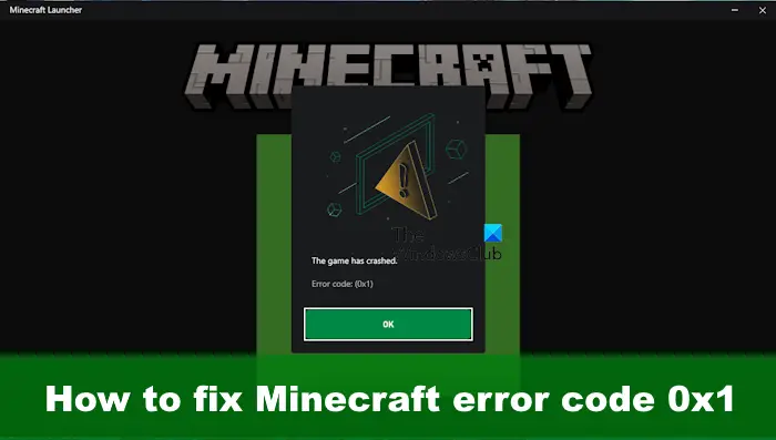 Game has crashed, Error Code (0x1)