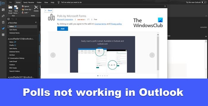Polls not working in Outlook
