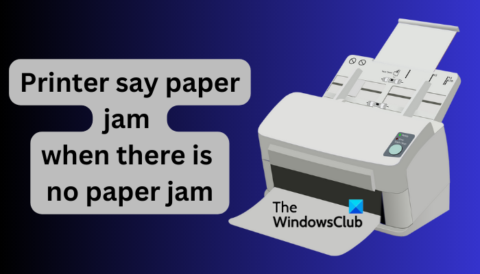 Printer say paper jam when there is no paper jam