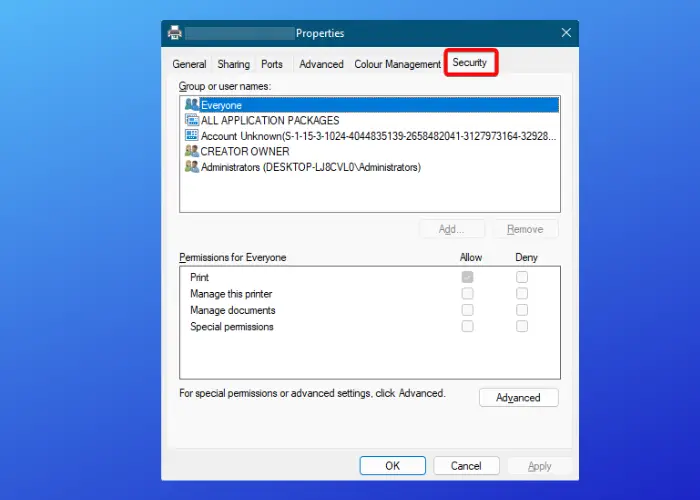 Printer Error 0x00000775 on Windows 11