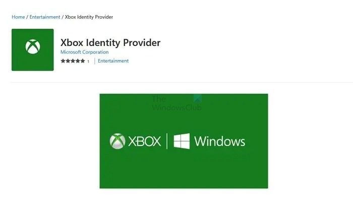Xbox Identity Provider