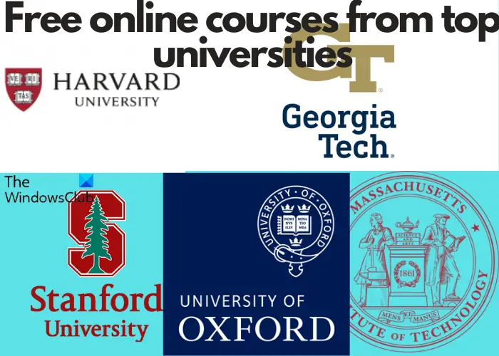 Free online courses from top universities like Harvard and Stanford