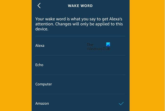 Alexa Wake Word