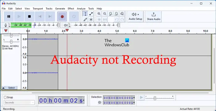 Fix Audacity not Recording sound on PC