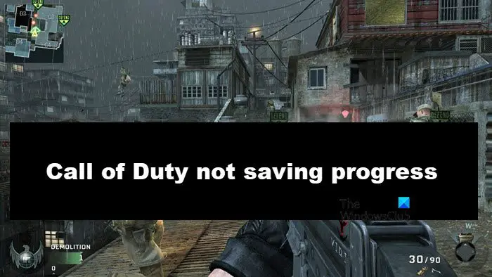 Call of Duty not saving progress