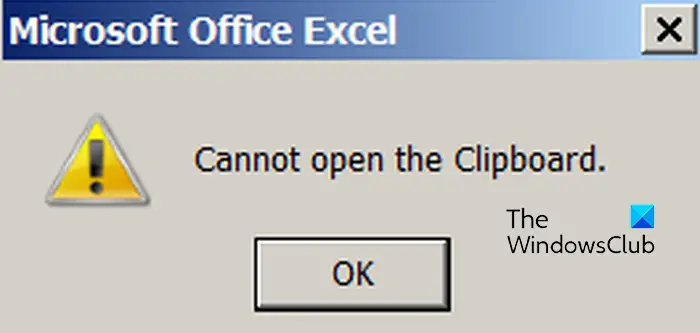 Cannot open the Clipboard in Excel [Fix]