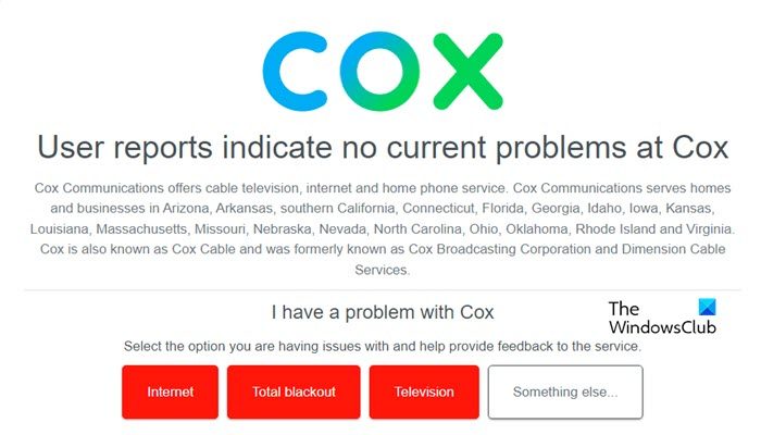 قطع اینترنت Cox را با استفاده از آشکارساز آنلاین تأیید کنید