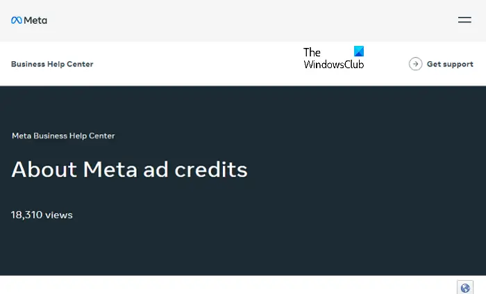 get facebook ad credit