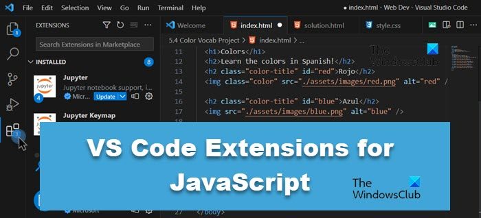 VS Code Extensions for JavaScript