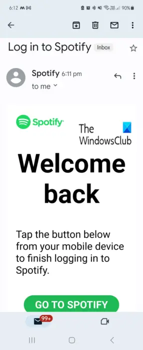 Login Link Spotify Email