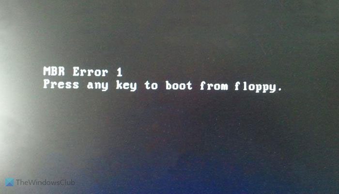 MBR Error 1, 2 or 3 on Windows 11/10 [Fix]