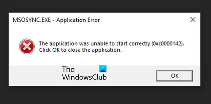 Msosync.exe Application Error