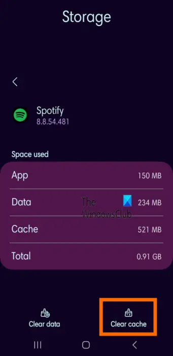 Spotify Cache Android