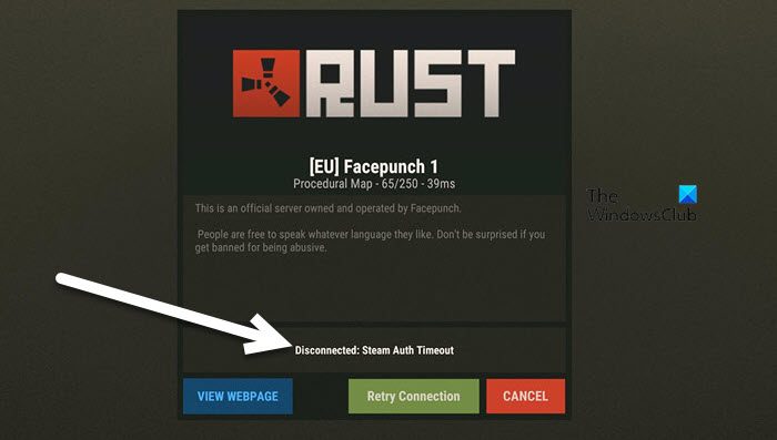 Fix Steam Auth Timeout on Rust and other games