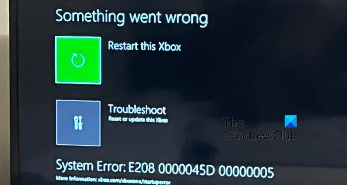 Fix Xbox One Error E208