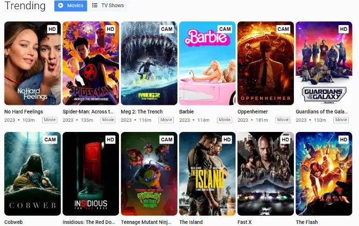 Top 123movies alternative sites for a similar experience