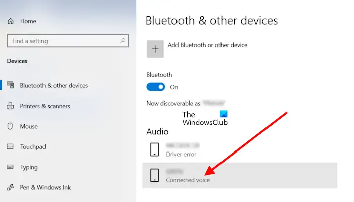 Bluetooth Headphone Connected voice only