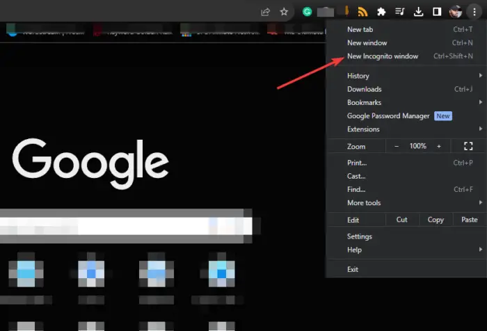 Inizia con i passaggi preliminari Le schede di Chrome non mostrano nomi o testo