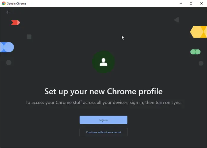 Prova un altro profilo dell'account Google Le schede di Chrome non mostrano nomi o testo