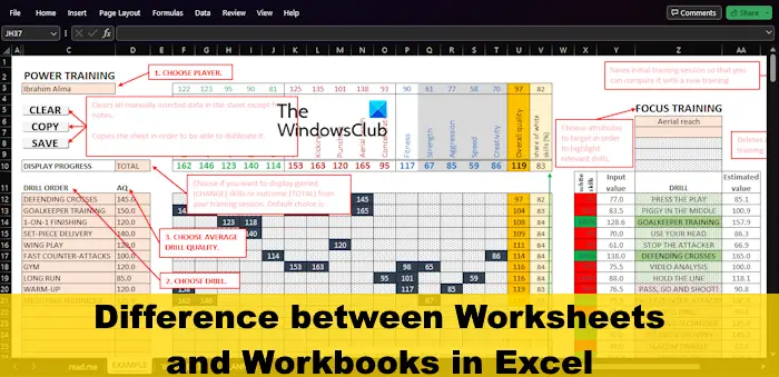 Difference between Worksheets and Workbooks in Excel