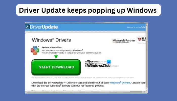 Driver Update keeps popping up Windows 11