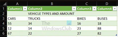 Export Date - Table from PDF