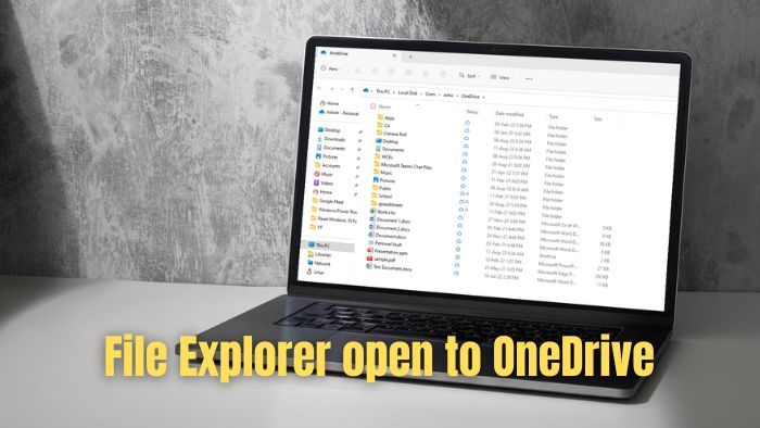 make File Explorer open to OneDrive