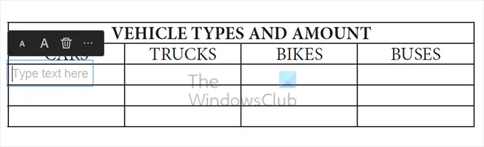 Fill PDF - Table ready to type