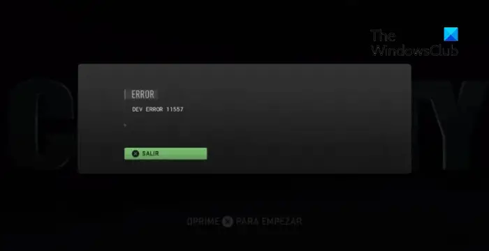 Fix Dev Error 11557 in Modern Warfare 2 and Warzone 2.0