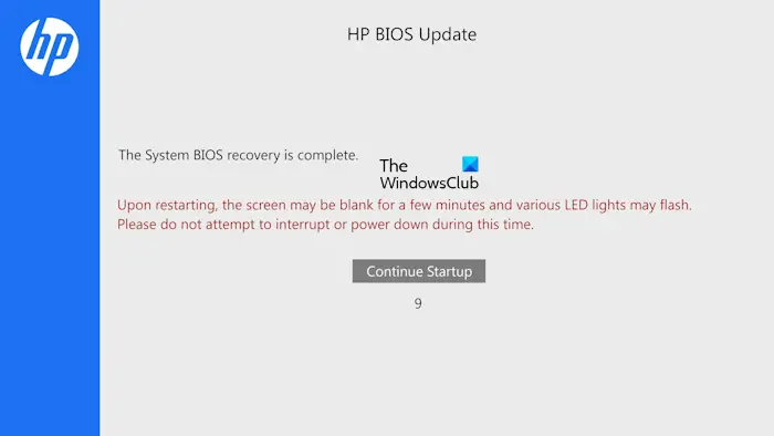 HP BIOS Recovery