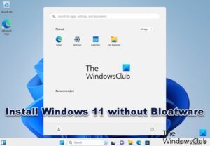 windows 11 bloat free install