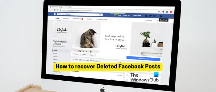 How to recover Deleted Facebook Posts