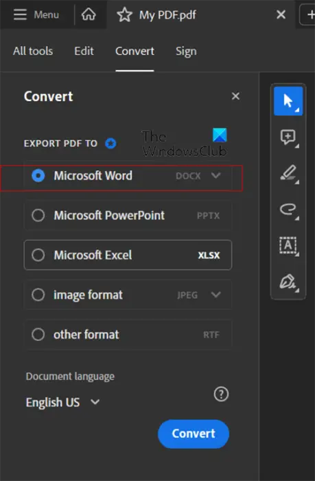 InDesign to Word - convert menu bar