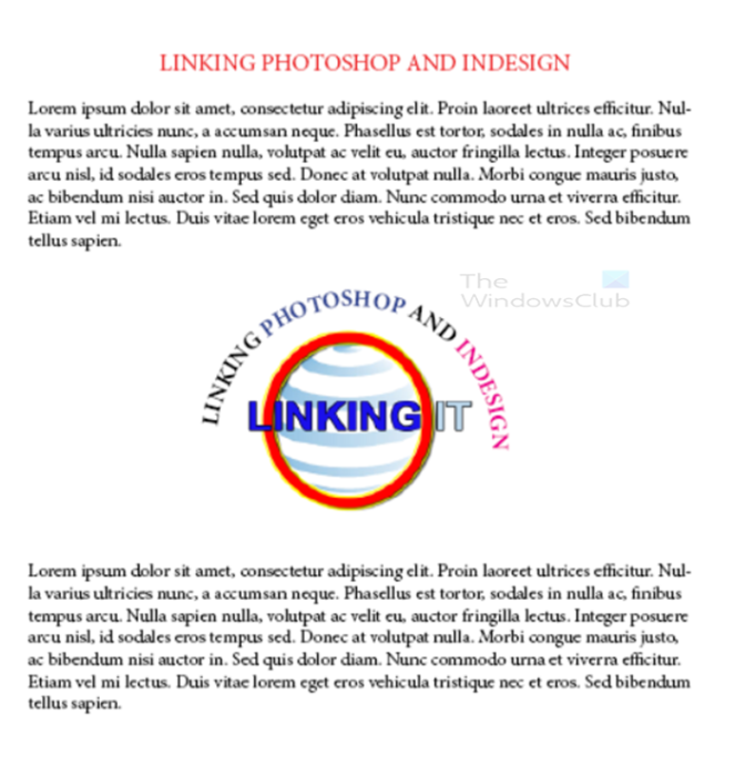 Link Photoshop and InDesign - updated image