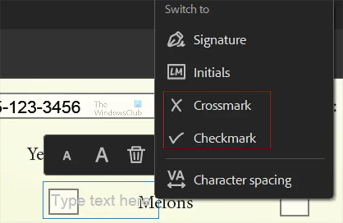 PDF Fill - choose check box fill
