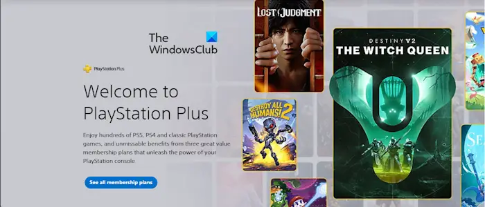 PlayStation Plus Website