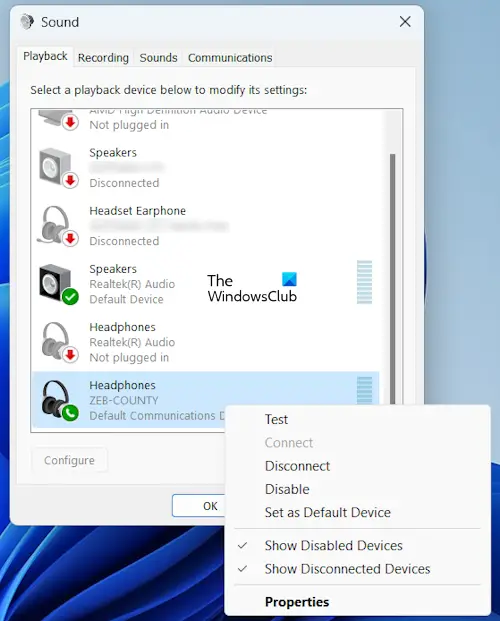 Set bluetooth device as default