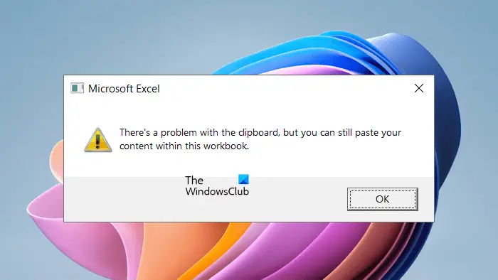 Fix There’s a problem with the clipboard Excel error