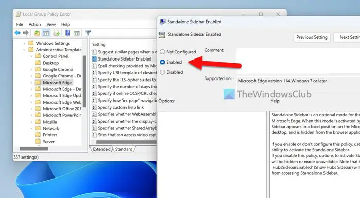 How to attach the Edge sidebar to Windows desktop